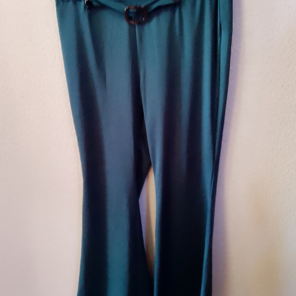 SHEIN Teal Boot Cut Pants